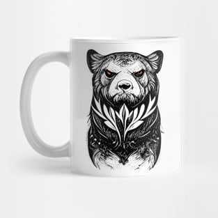 Bear Grizzly Wild Animal Nature Illustration Art Tattoo Mug